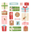gift box present packs christmas vector image