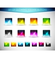 glowing glass buttons vector image