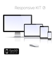 modern laptop glossy tablet and smartphone vector image vector image
