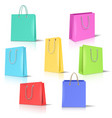realistic paper bags set vector image