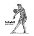 volleyball player abstract vector image vector image