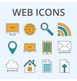 a set linear icons vector image