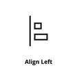 align left line icon vector image