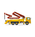 concrete pump commercial vehicles construction vector image