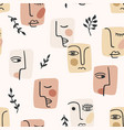 contemporary portrait seamless pattern vector image