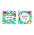 set retro vintage 80s or 90s fashion style vector image