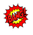 cartoon comic bang explosion blast vector image vector image