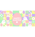easter greeting pastel horizontal geometric banner vector image vector image