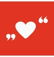love icon heart symbol flat vector image