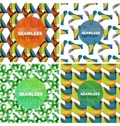 Set of colorful seamless geometric patterns Vector Image