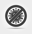 stop bacteria infected icon vector image vector image