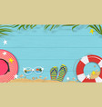 summer background with beach vacation holiday vector image