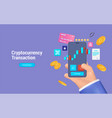 app for trading cryptocurrency on smartphone 3d vector image vector image