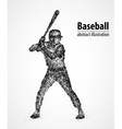 baseball hockey stick abstraction vector image vector image