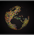 dotted world with connections vector image vector image