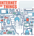 infographics elements concept of internet of thing vector image vector image