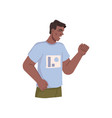 angry man clenching fist irritated male character vector image vector image