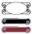 art nouveau nameplate vector image vector image