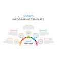 infographic template with five elements vector image