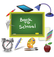 school green desk vector image