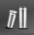 template aluminium can for soda or beer vector image