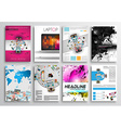 set of flyer design infographics layout brochure vector image