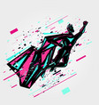 super hero glitch man cartoon character vector image vector image