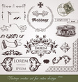 vintage calligraphic set vector image