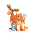 cute forest animals friends for kids vector image vector image