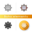mandala boho flower icon floral decorative vector image vector image