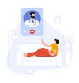 online clinic and doctor concept vector image