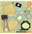 vintage card vector image