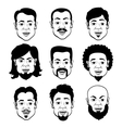 cartooning faces of the man vector image