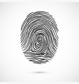 fingerprint icon identification isolated on white vector image