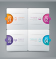 infographics design with 4 options vector image