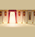 medieval castle ballroom cartoon background vector image
