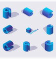 3d isometric of a vapital english letter c vector image