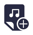audio files music exchange glyph icon vector image
