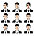 businessman face emotions vector image