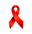 hiv aids awareness red ribbon symbol vector image