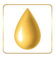 oil drop icon golden vector image