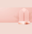 product podium in pink pastel background vector image