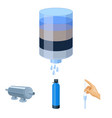 system balloon hand trial water filtration vector image