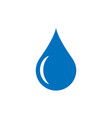 water drop icon in flat style raindrop on white vector image
