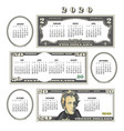 2020 money calendar ideal for any business vector image vector image