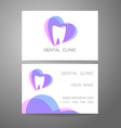 dental clinic logo business card template vector image