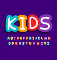 kids letters set funny creative bright vector image vector image