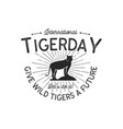 international tiger day emblem wild animal badge vector image vector image