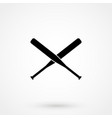 baseball crossed bats vector image