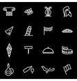 line italian icon set vector image